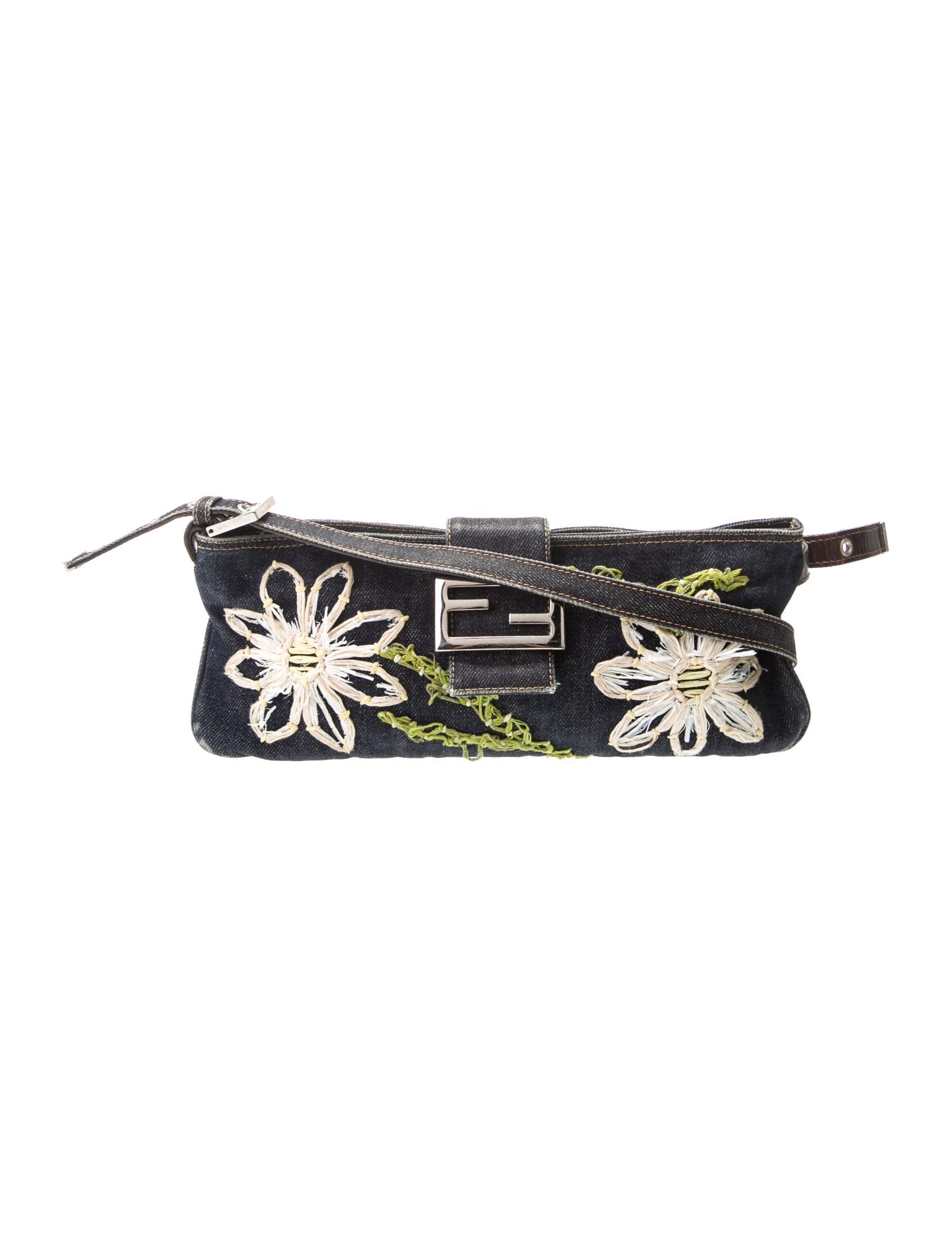 LOEWE レザー×ファー ポーチ Loewe - Medium Flamenco Vetiver Leather Clutch | Mitchell Stores