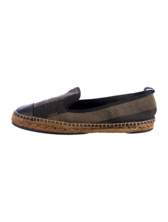 Fendi Canvas Colorblock Pattern Espadrilles