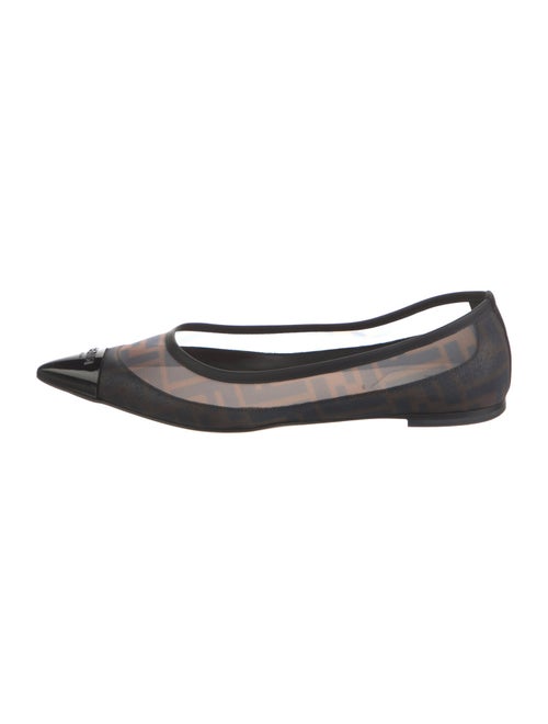 Fendi Zucca FF Logo Mesh Ballet Flats