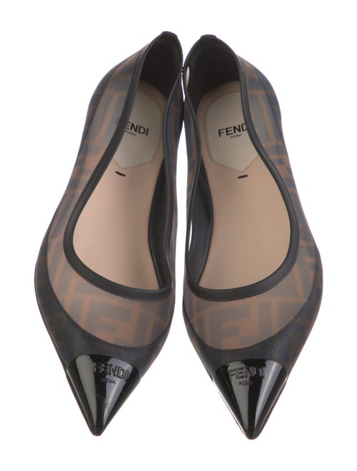 Fendi Zucca FF Logo Mesh Ballet Flats