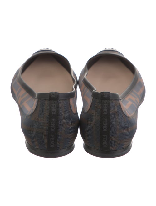 Fendi Zucca FF Logo Mesh Ballet Flats
