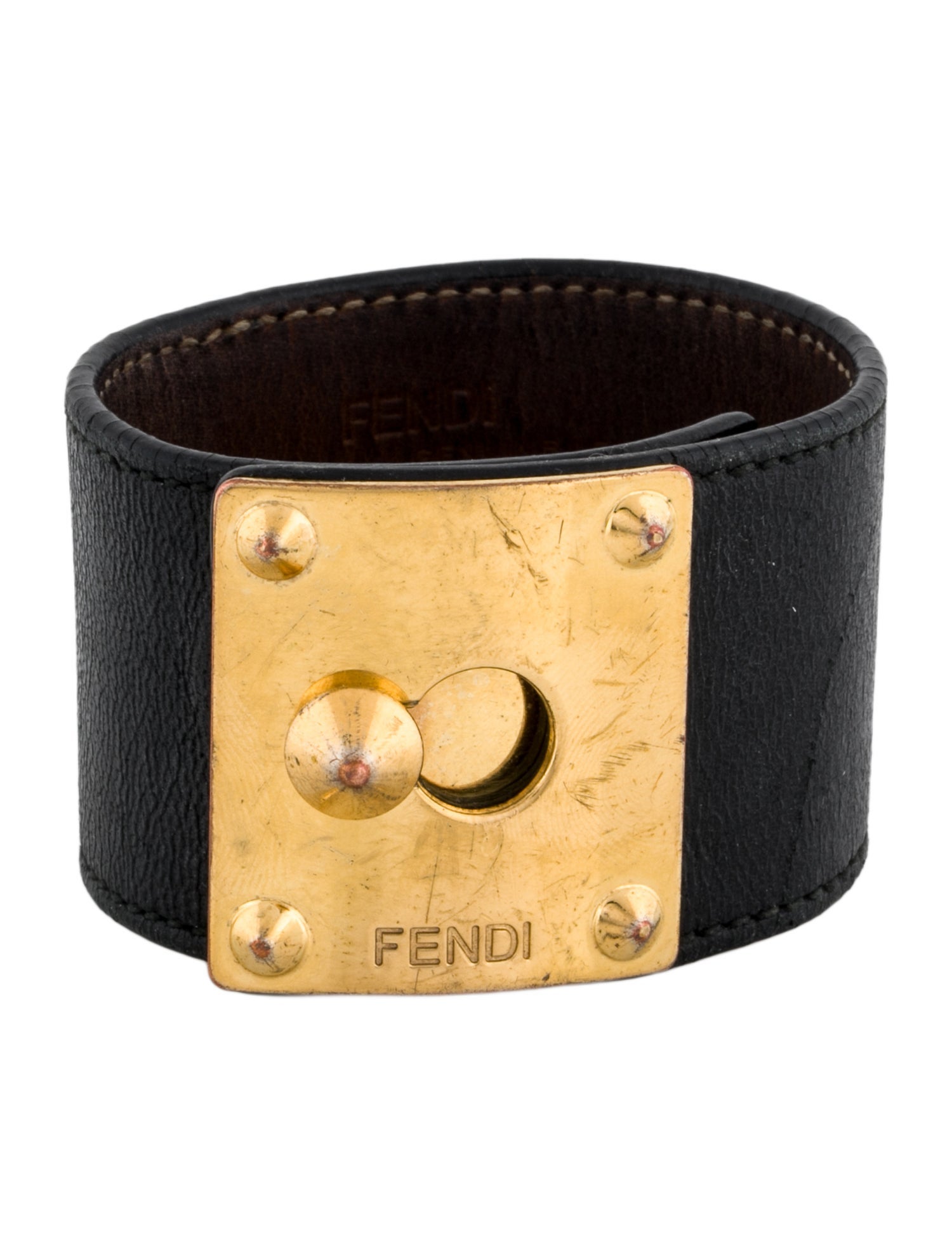 Fendi Leather Wrap Bracelet
