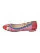 Fendi Monsters Motif Leather Ballet Flats