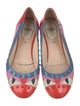 Fendi Monsters Motif Leather Ballet Flats