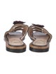 Fendi Leather Cutout Accent Slides