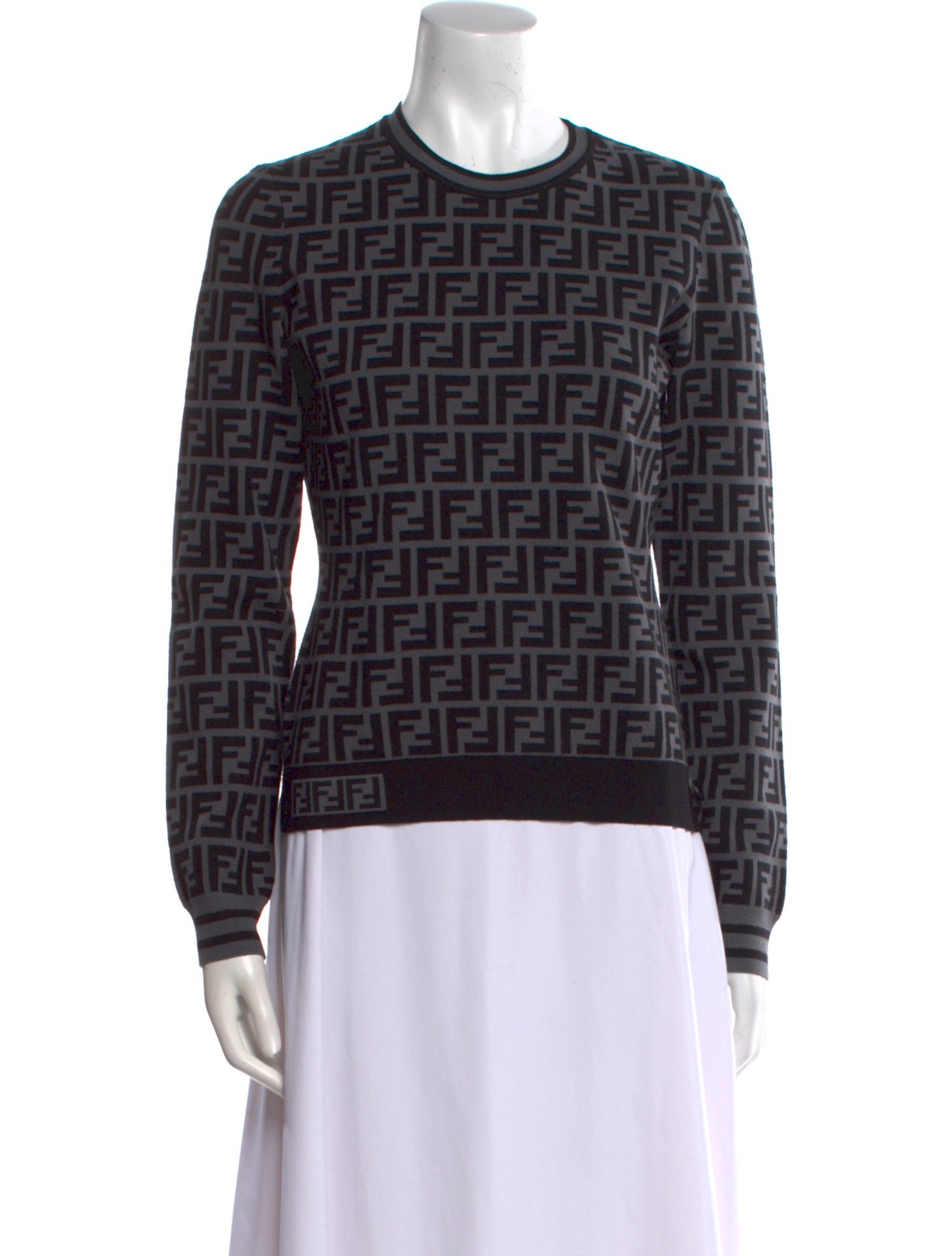 Fendi Printed Crew Neck Sweatshirt