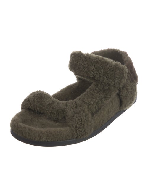 Fendi Zucca FF Logo Shearling Espadrilles