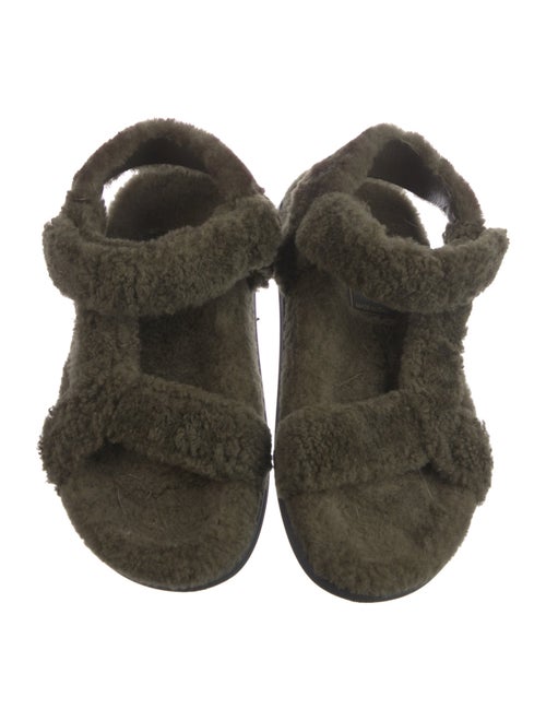 Fendi Zucca FF Logo Shearling Espadrilles