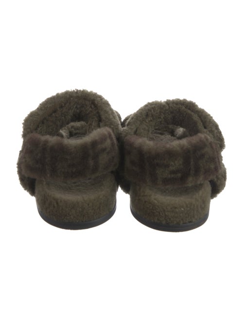 Fendi Zucca FF Logo Shearling Espadrilles