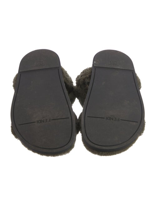 Fendi Zucca FF Logo Shearling Espadrilles