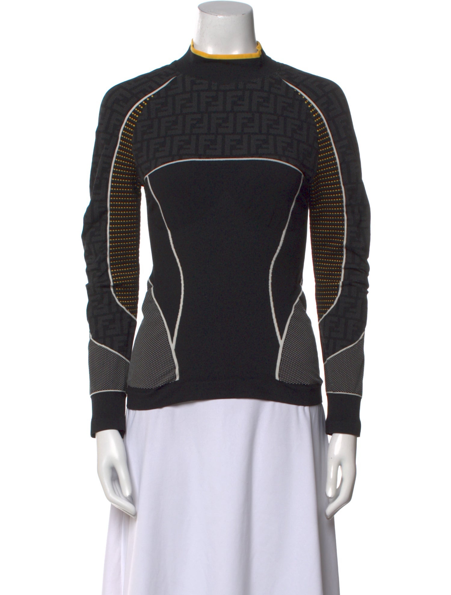 Fendi Printed Mock Neck Sweatshirt