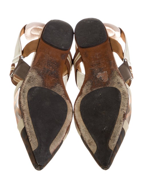 Fendi Zucca FF Logo Mesh Slingback Flats