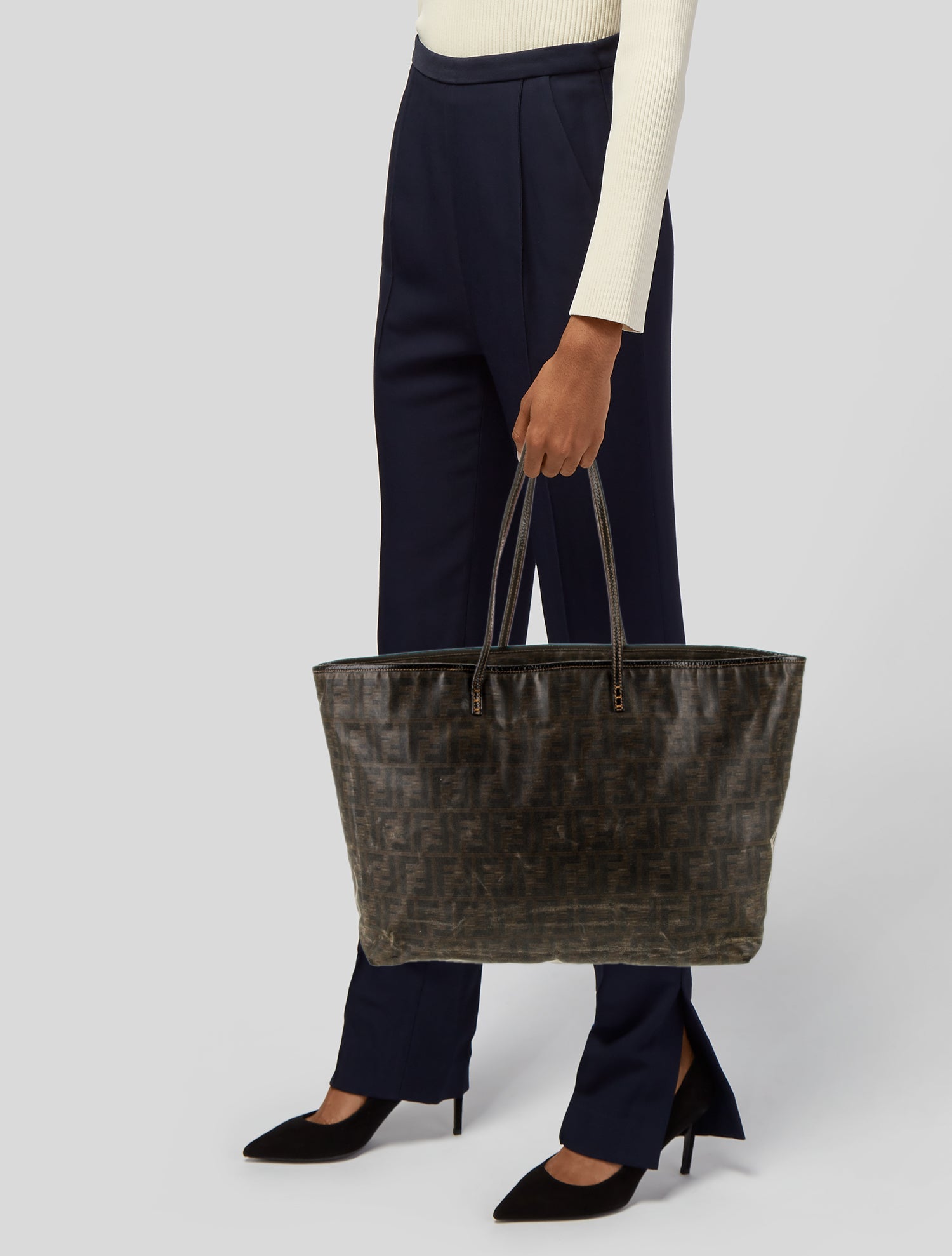 Fendi Zucca FF Roll Tote