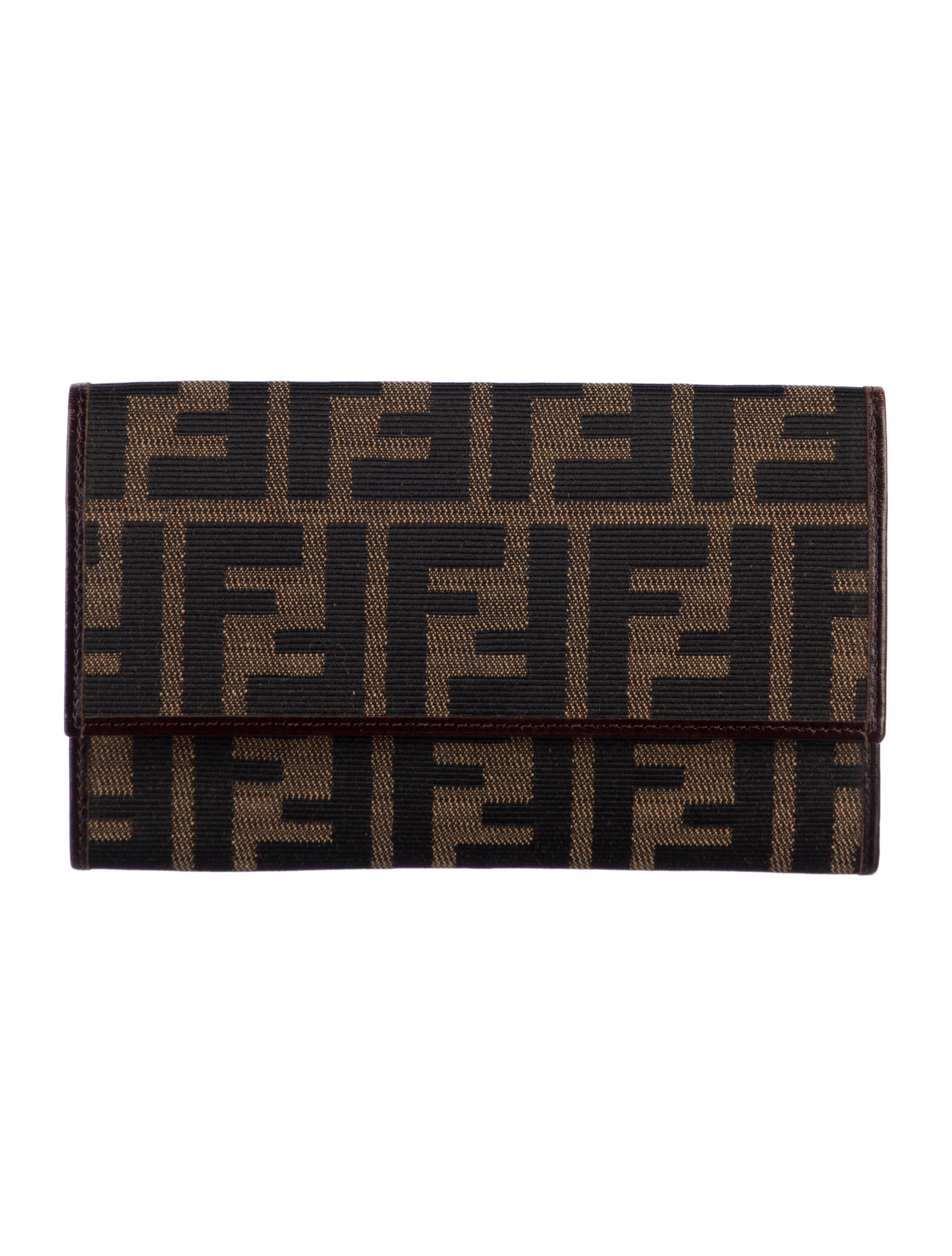 Fendi Zucca FF Logo Canvas Wallet