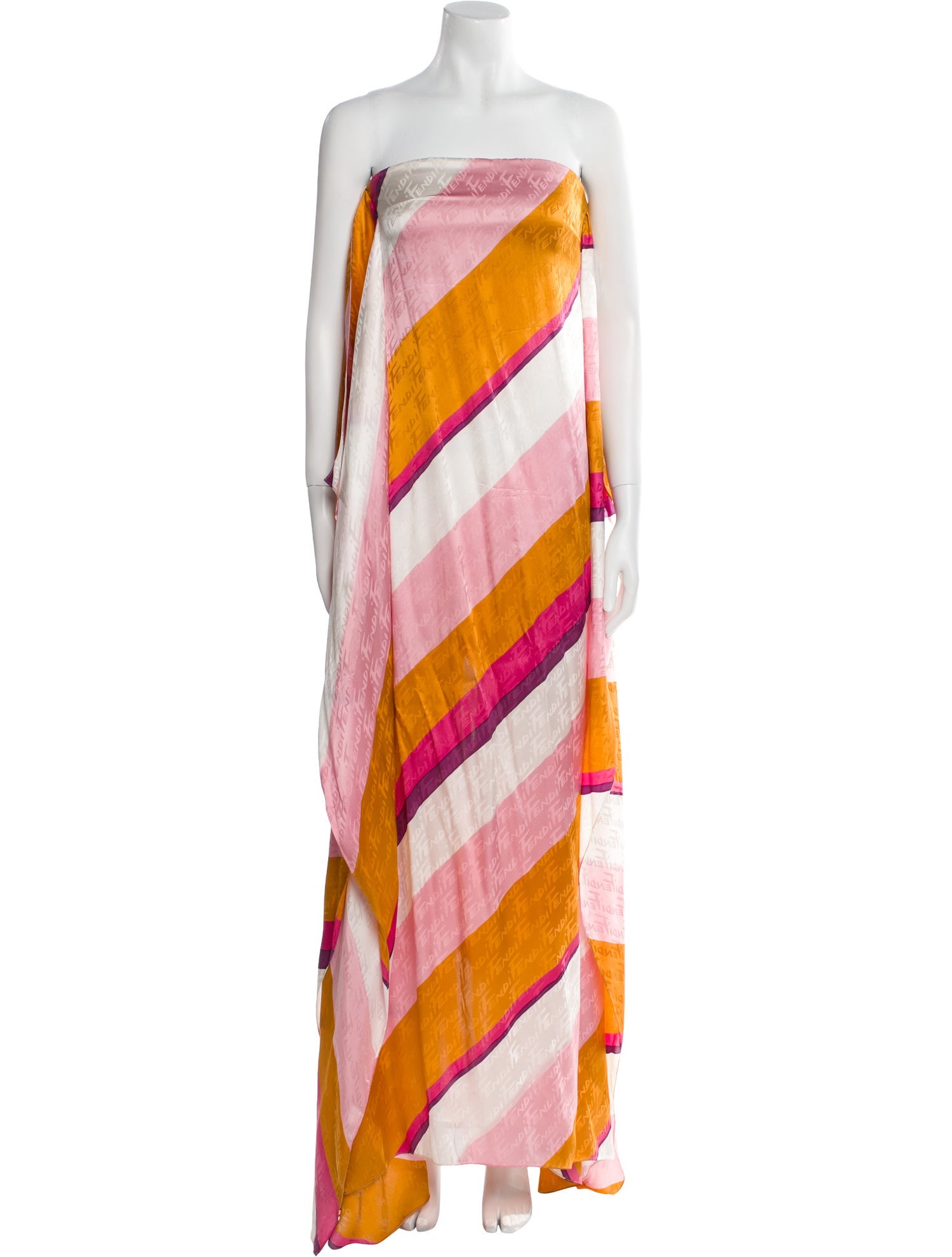 Fendi Striped Long Dress
