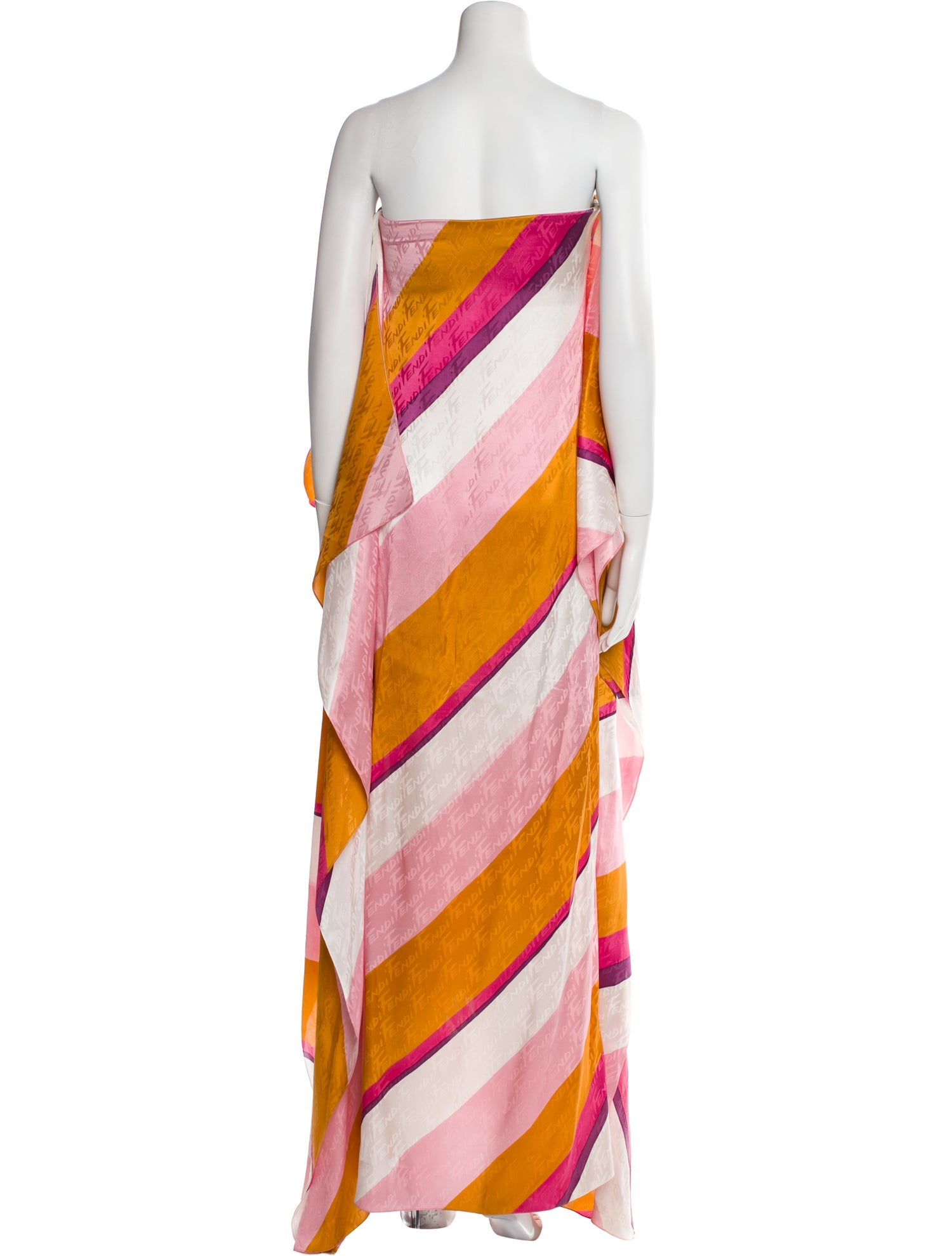 Fendi Striped Long Dress