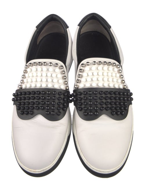 Fendi Leather Colorblock Pattern Sneakers