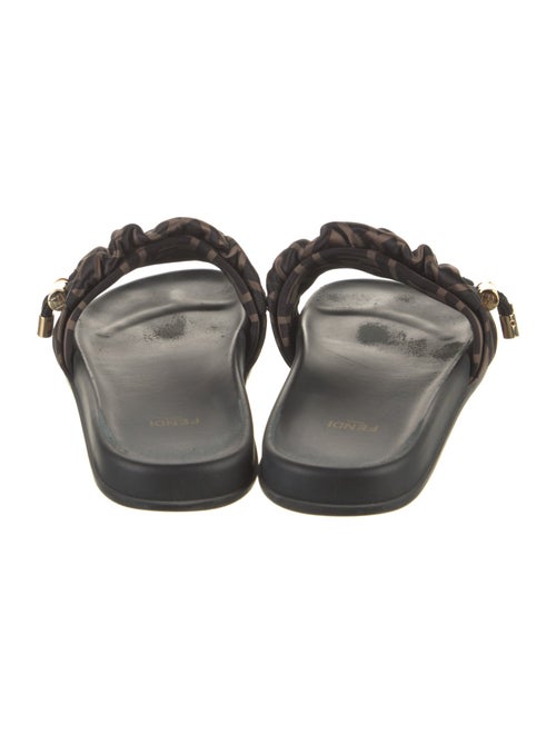 Fendi Zucca FF Logo Satin Slides
