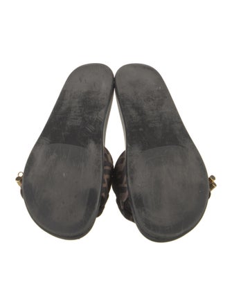 Fendi Zucca FF Logo Satin Slides