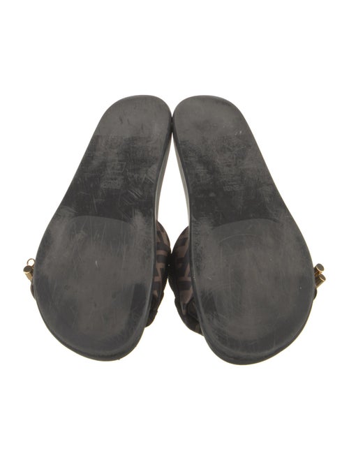Fendi Zucca FF Logo Satin Slides