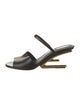 Fendi Zucca FF Logo Leather Slides