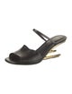 Fendi Zucca FF Logo Leather Slides