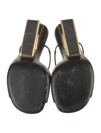 Fendi Zucca FF Logo Leather Slides