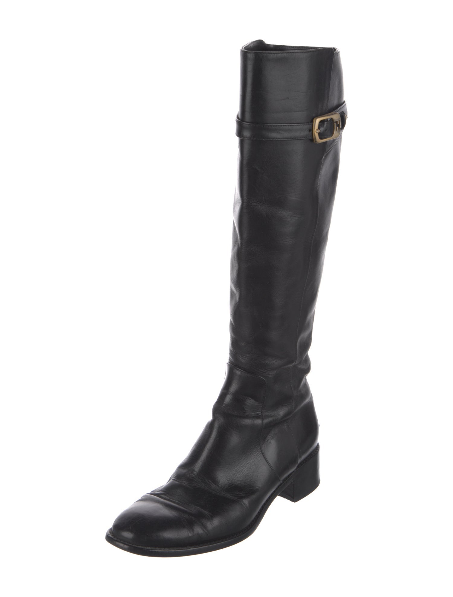 Fendi Leather Riding Boots