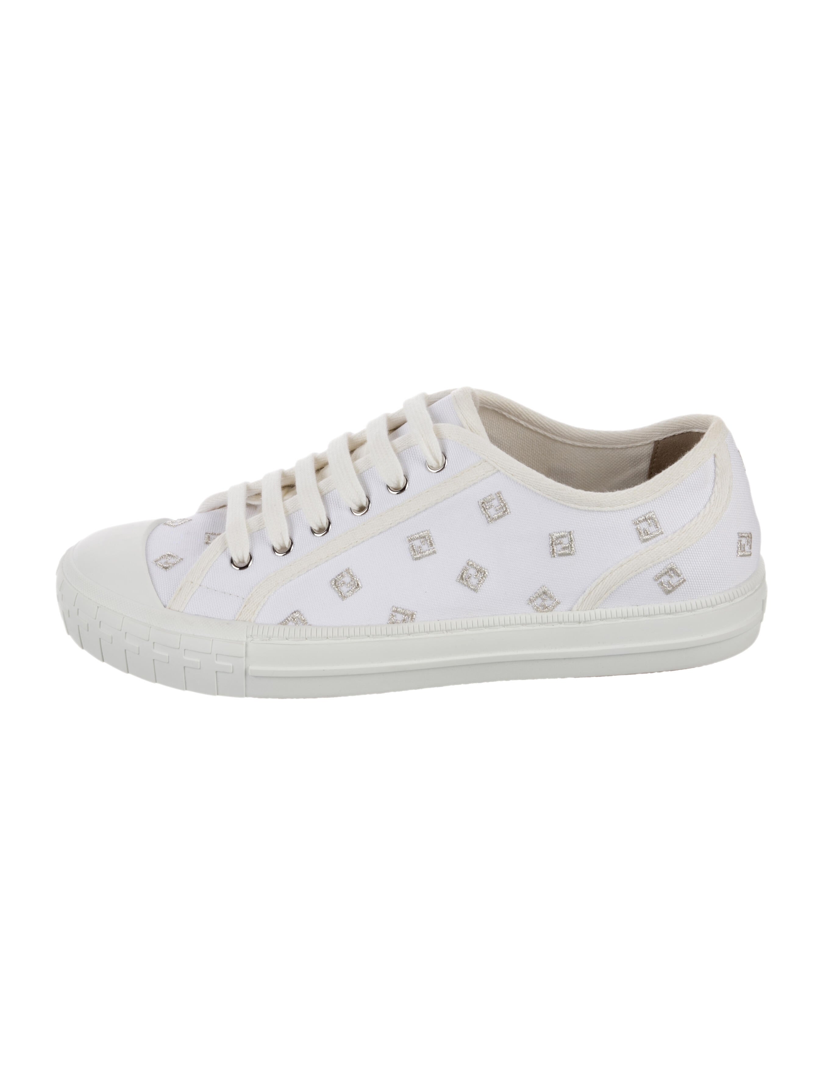 Fendi Zucca FF Logo Canvas Sneakers