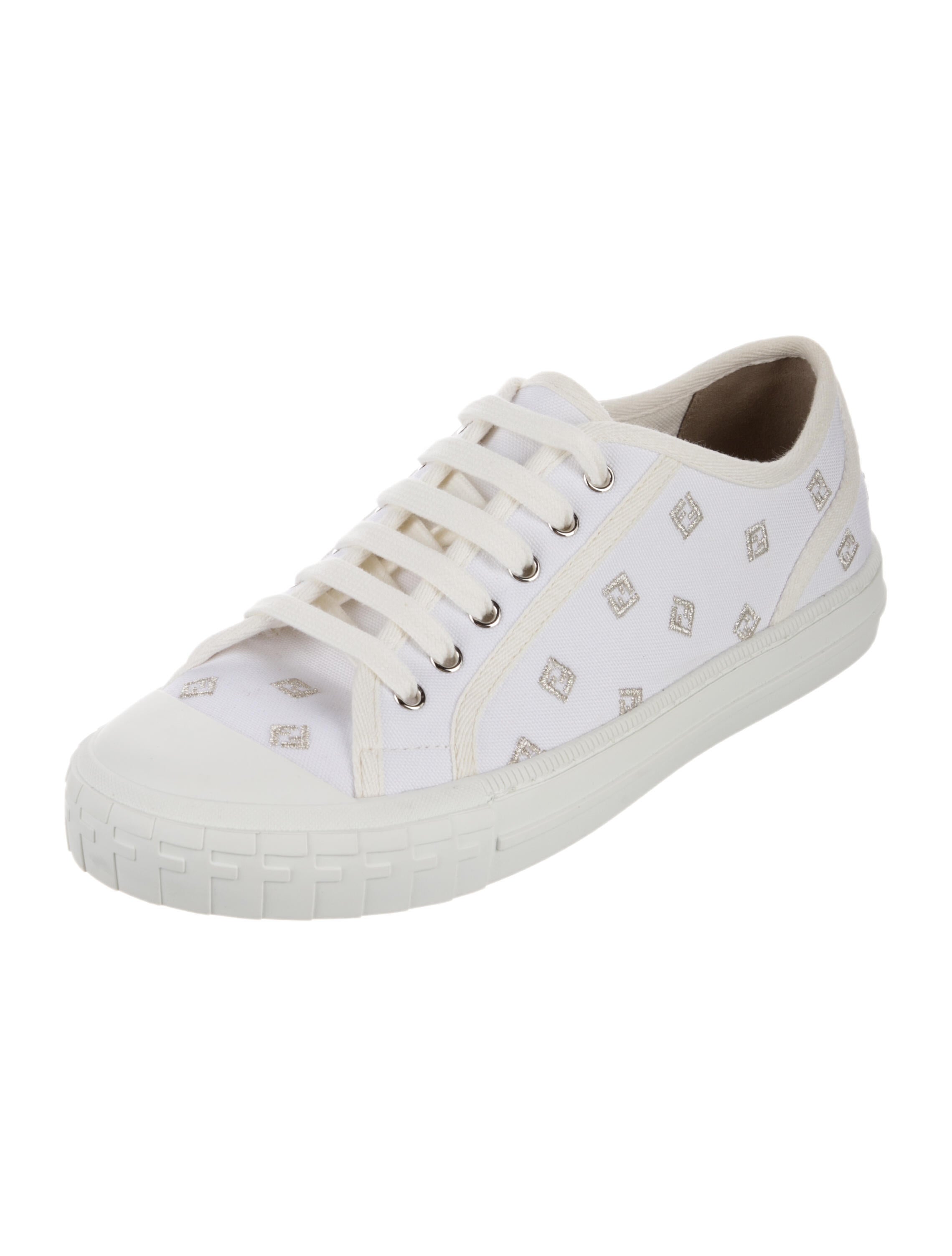 Fendi Zucca FF Logo Canvas Sneakers