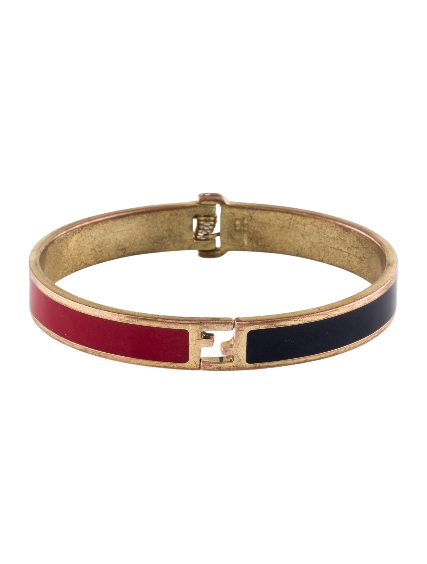 Fendi Fendista Enamel Bangle Bracelet