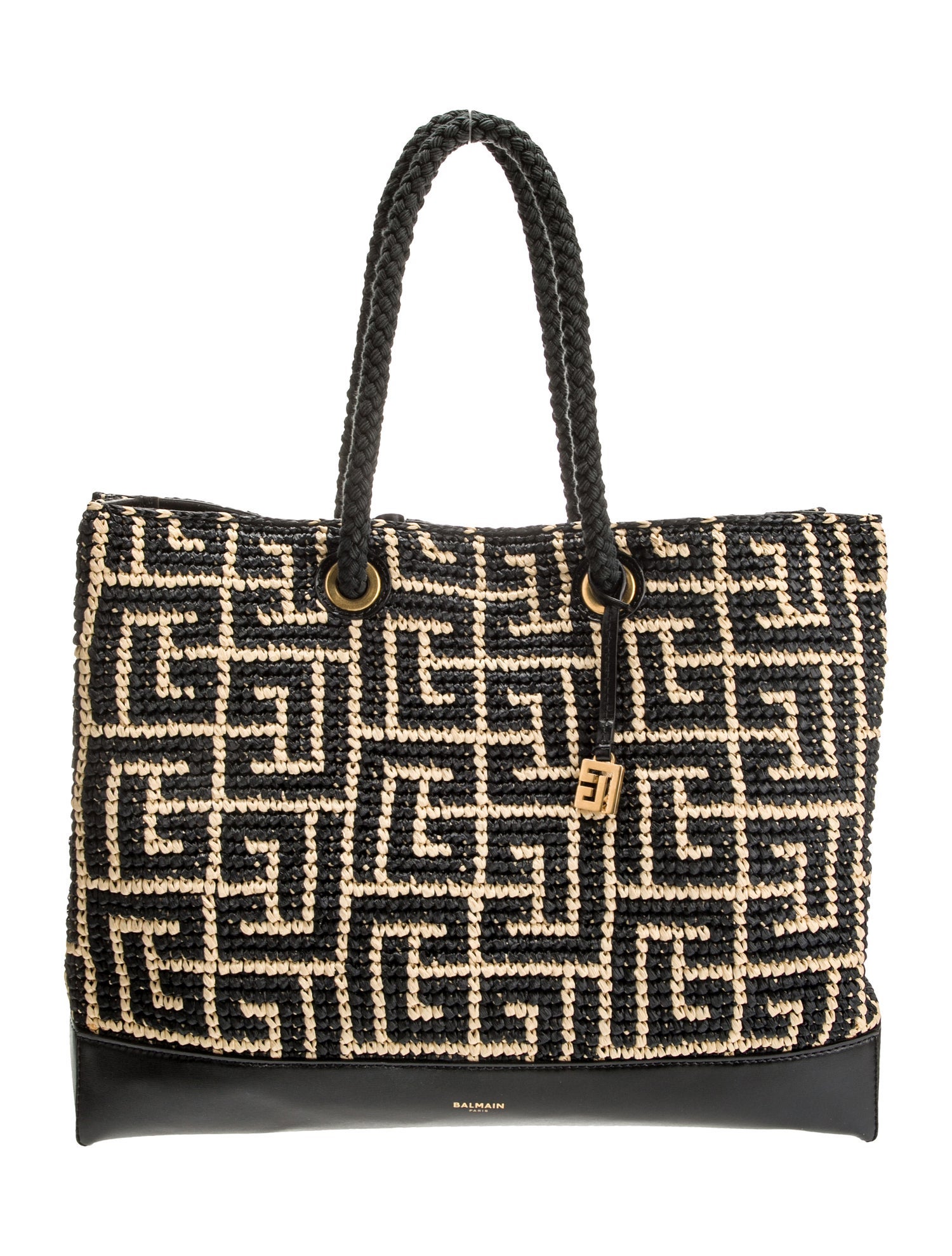 Balmain Raffia Tote