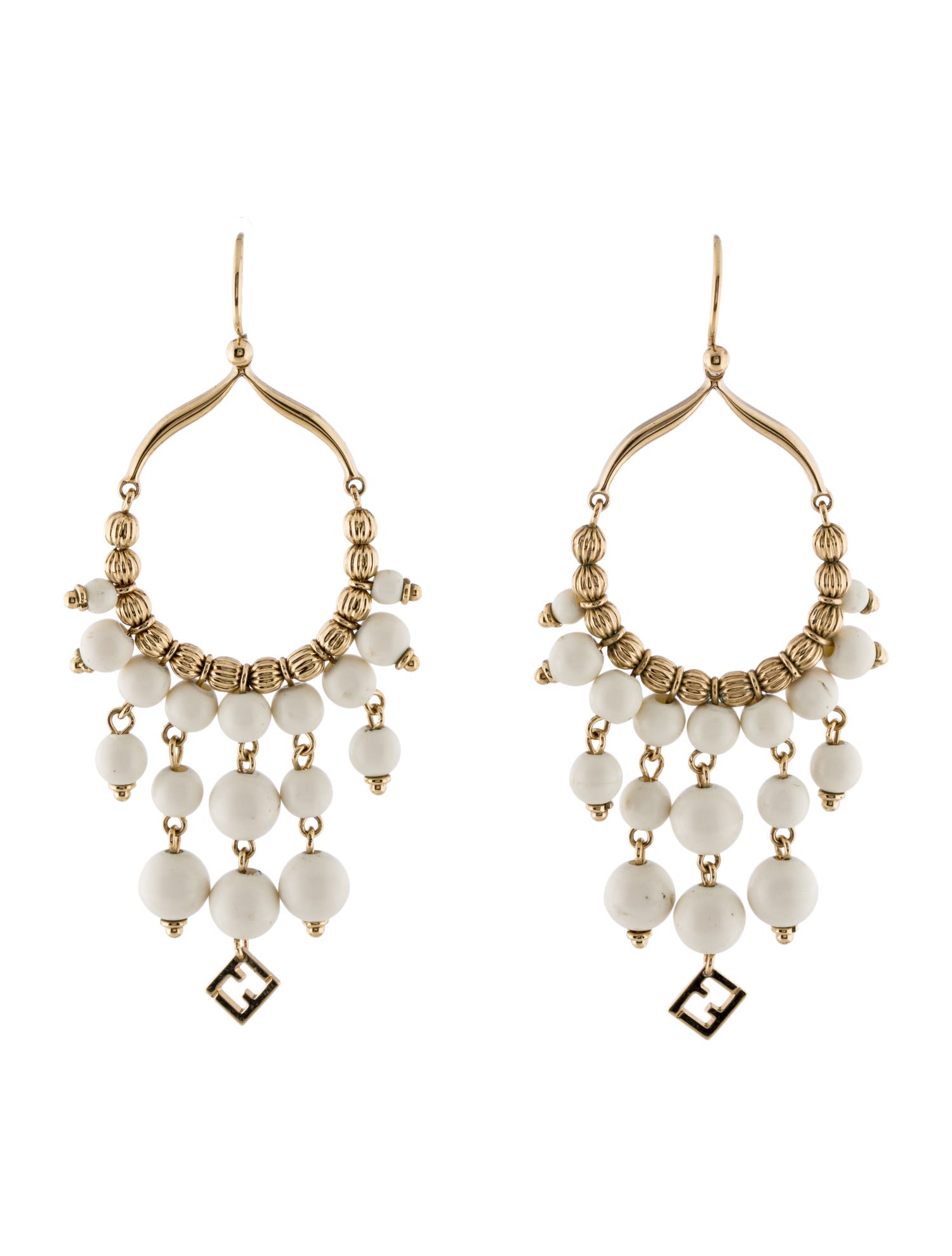 Fendi Beaded Drop Earrings