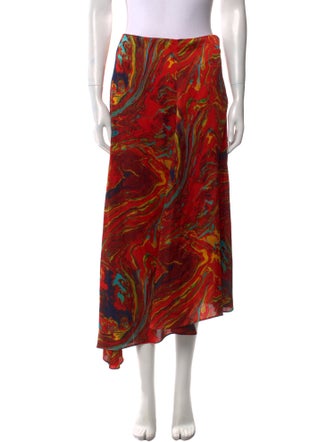 Fendi Silk Midi Length Skirt