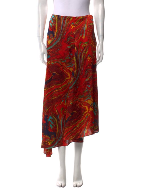 Fendi Silk Midi Length Skirt