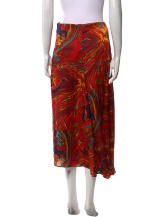 Fendi Silk Midi Length Skirt