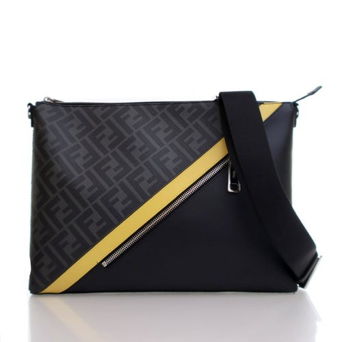 Fendi Zucca FF Diagonal Messenger Bag