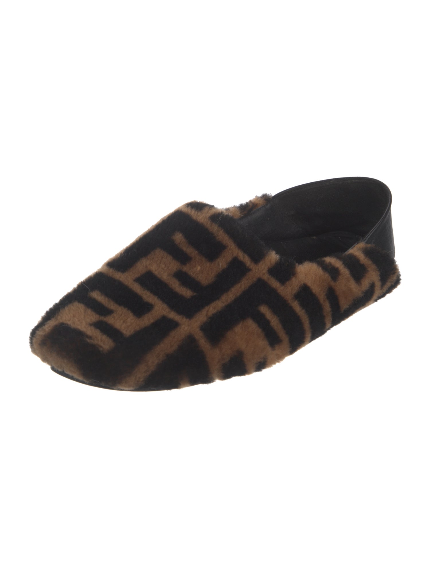 Fendi Zucca FF Logo Fur Loafers