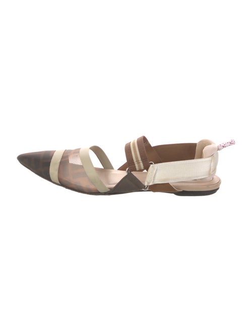 Fendi Colibri Zucca FF Logo Slingback Flats