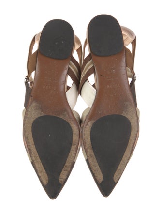 Fendi Colibri Zucca FF Logo Slingback Flats