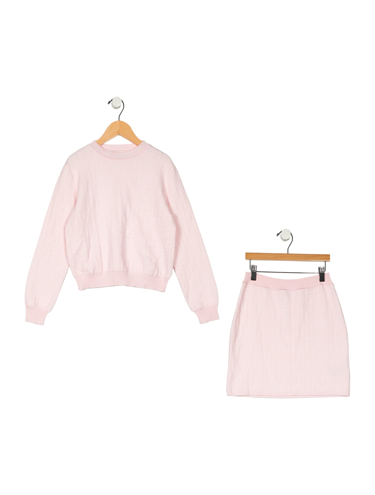 Fendi Girls' Zucca Knit Skirt Set