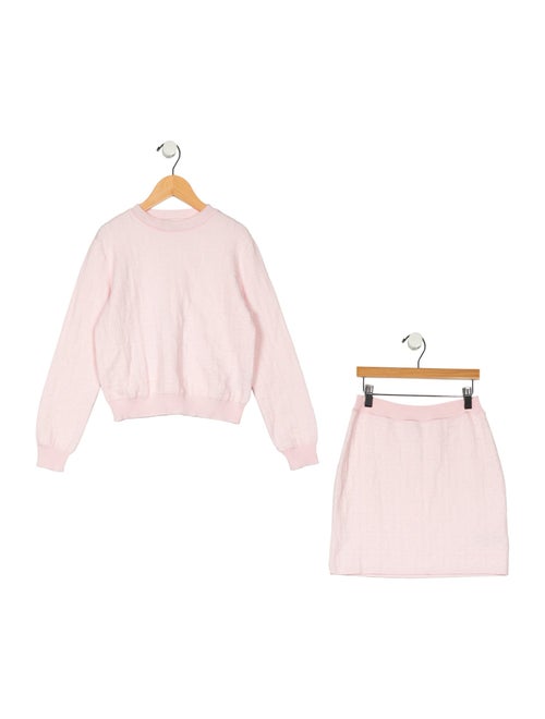 Fendi Girls' Zucca Knit Skirt Set