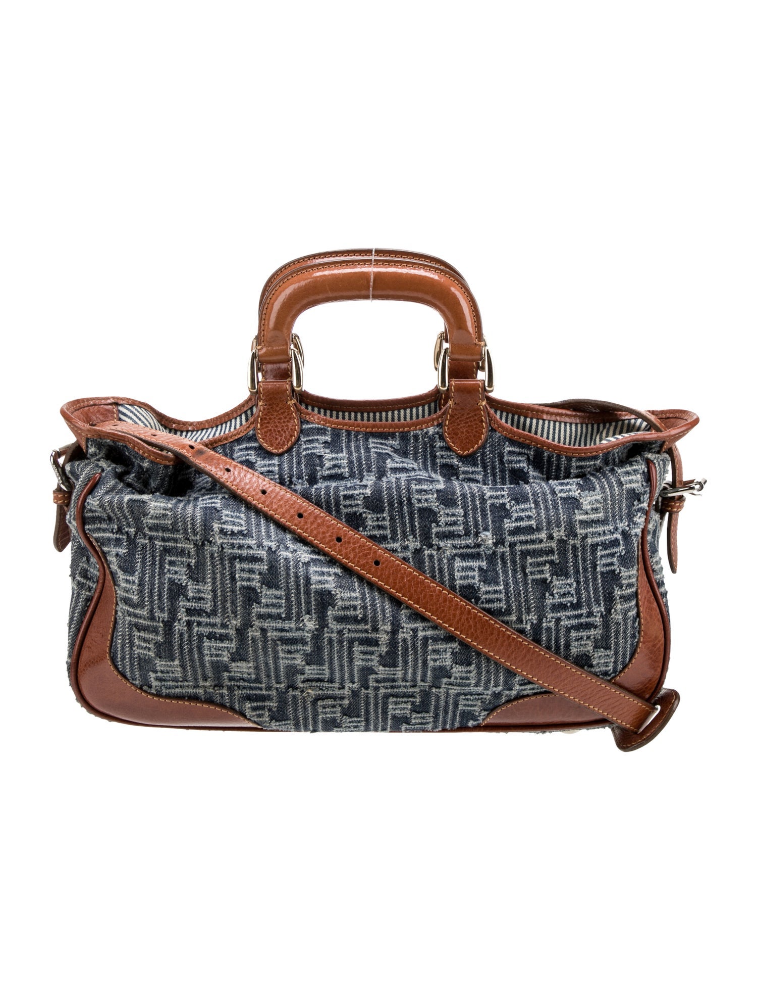 Fendi Zucca FF Shoulder Bag Vintage