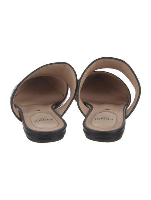 Fendi Zucca FF Logo Leather Mules