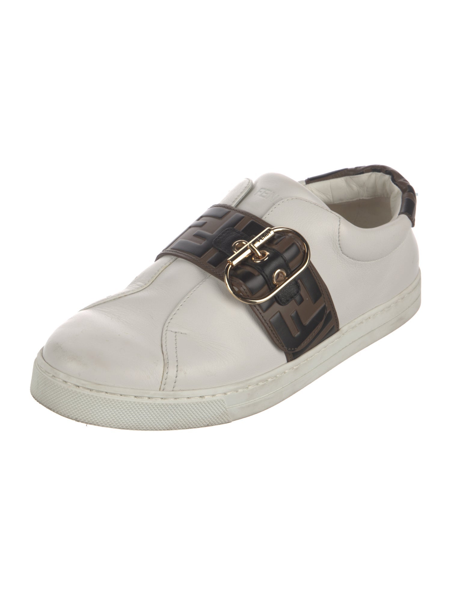 Fendi Zucca FF Logo Leather Sneakers