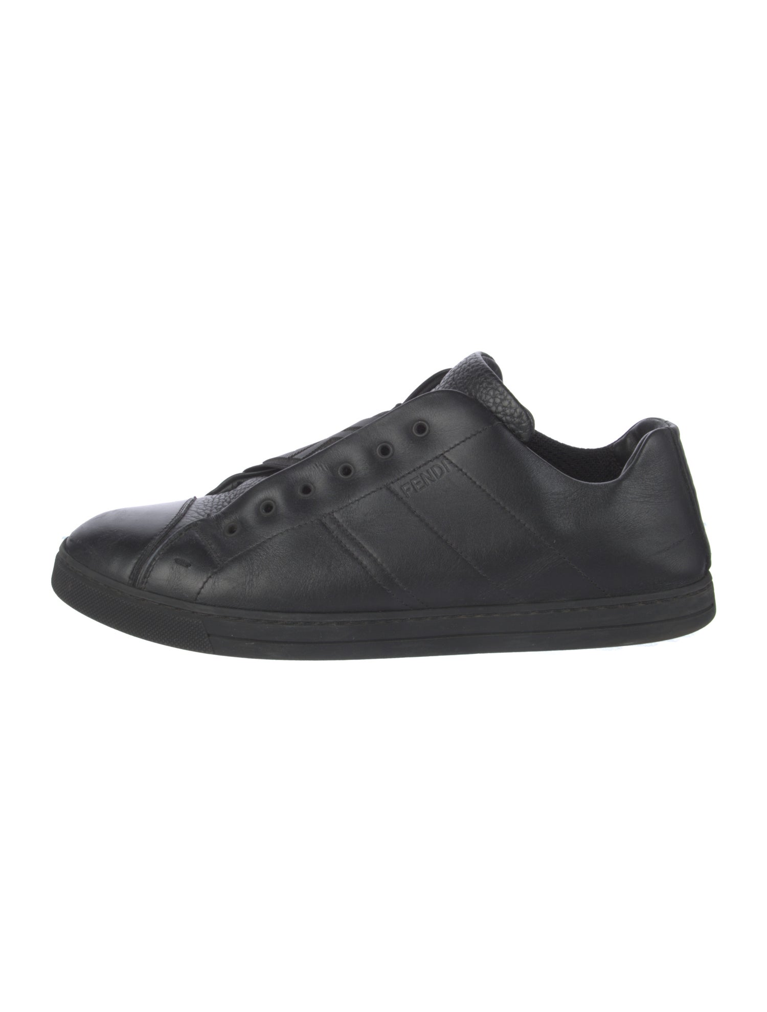 Fendi Zucca FF Logo Leather Sneakers