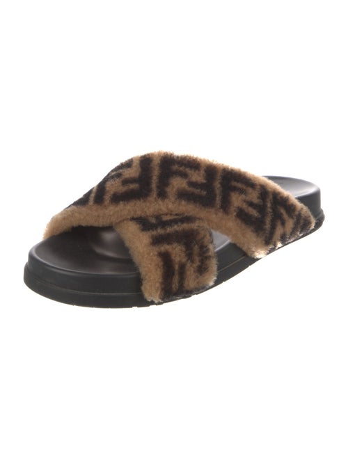Fendi Zucca FF Logo Printed Slides