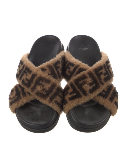 Fendi Zucca FF Logo Printed Slides