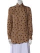 Fendi Silk Printed Button-Up Top