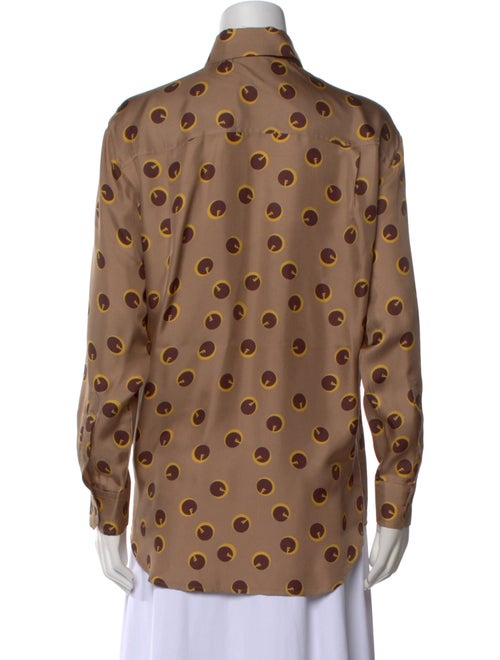 Fendi Silk Printed Button-Up Top